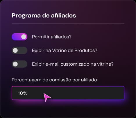 Regras distintas de comissão por canal